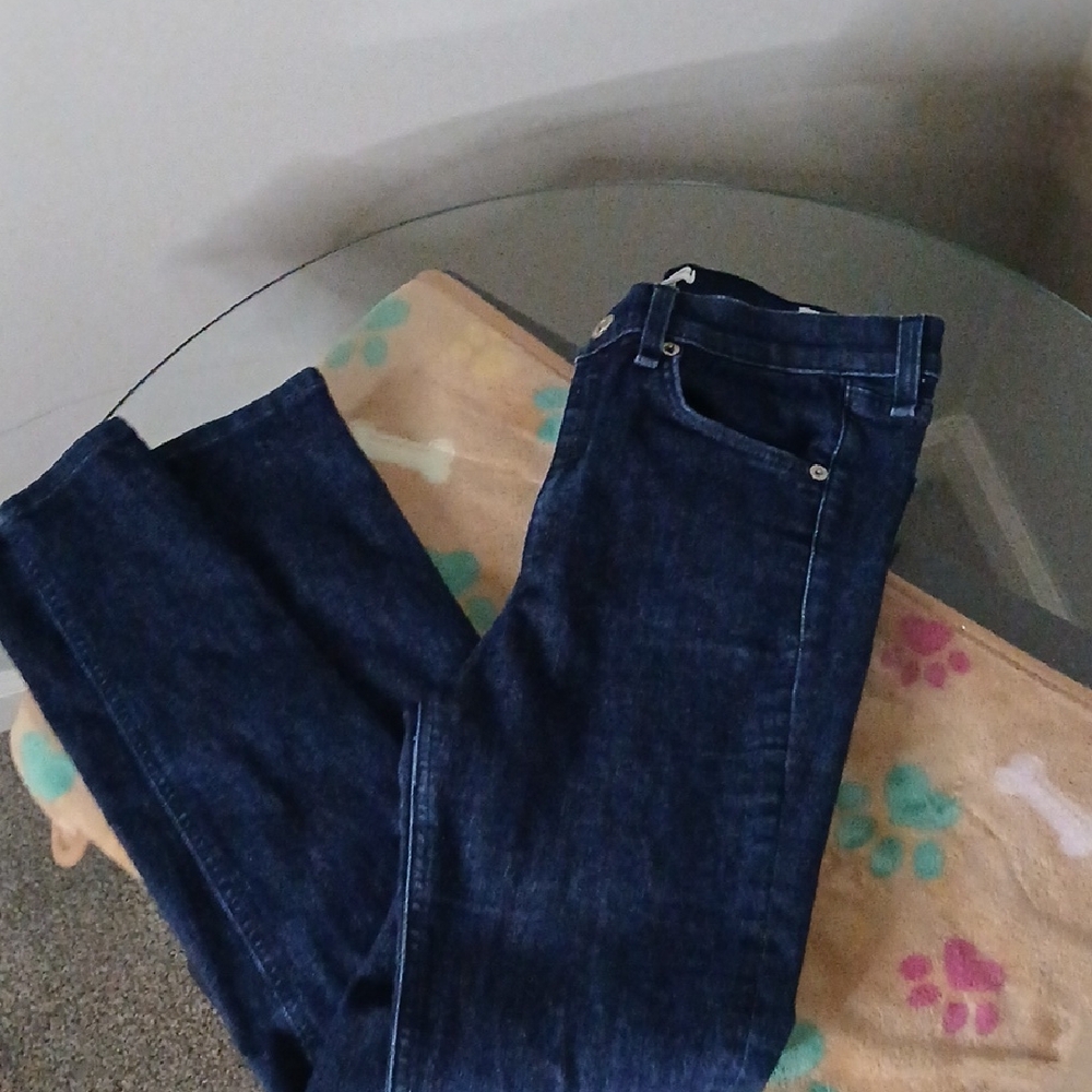 rag & bone Women's High Rise Dark Blue Jeans